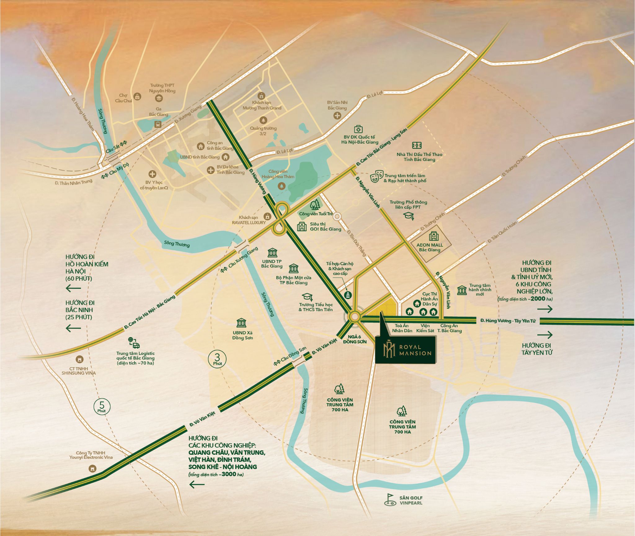 Vị trí chung cư Royal Mansion Bắc Giang