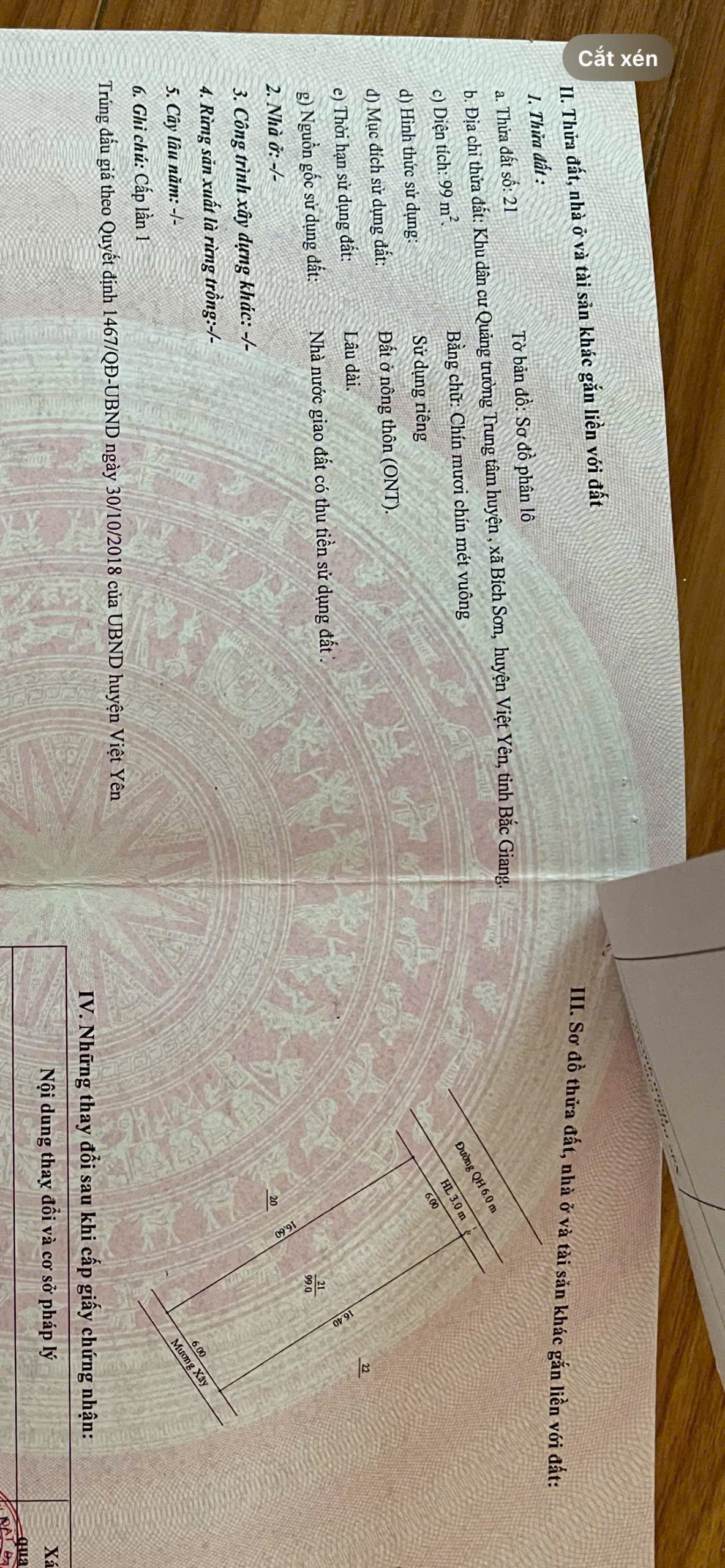 Bán đất mặt quảng trường Bích Động – DT 100m2 mặt tiền tại phường Việt Yên, Bắc Ninh